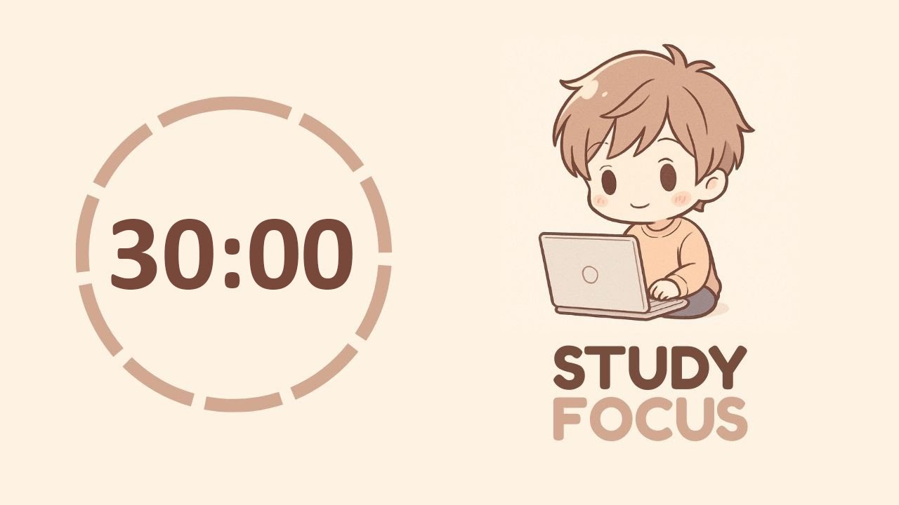 lofi study timer  ✎ᝰ.📓🗒 ˎˊ˗  30 min study session