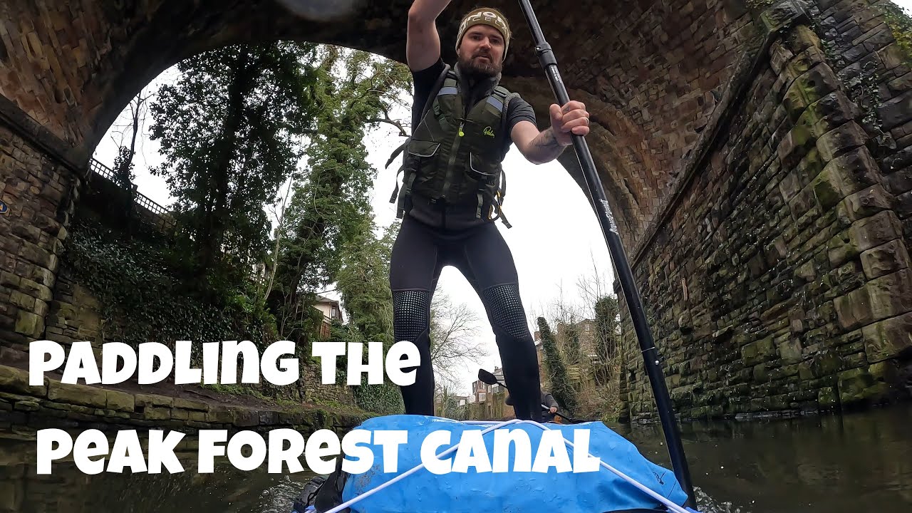 Stand up paddle boarding on the Peak forest canal