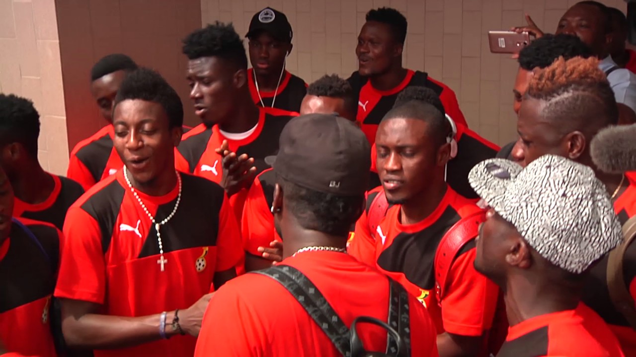 Black Stars sing cheerfully ahead of Ethiopia clash upon arrival at the Baba Yara sports stadium