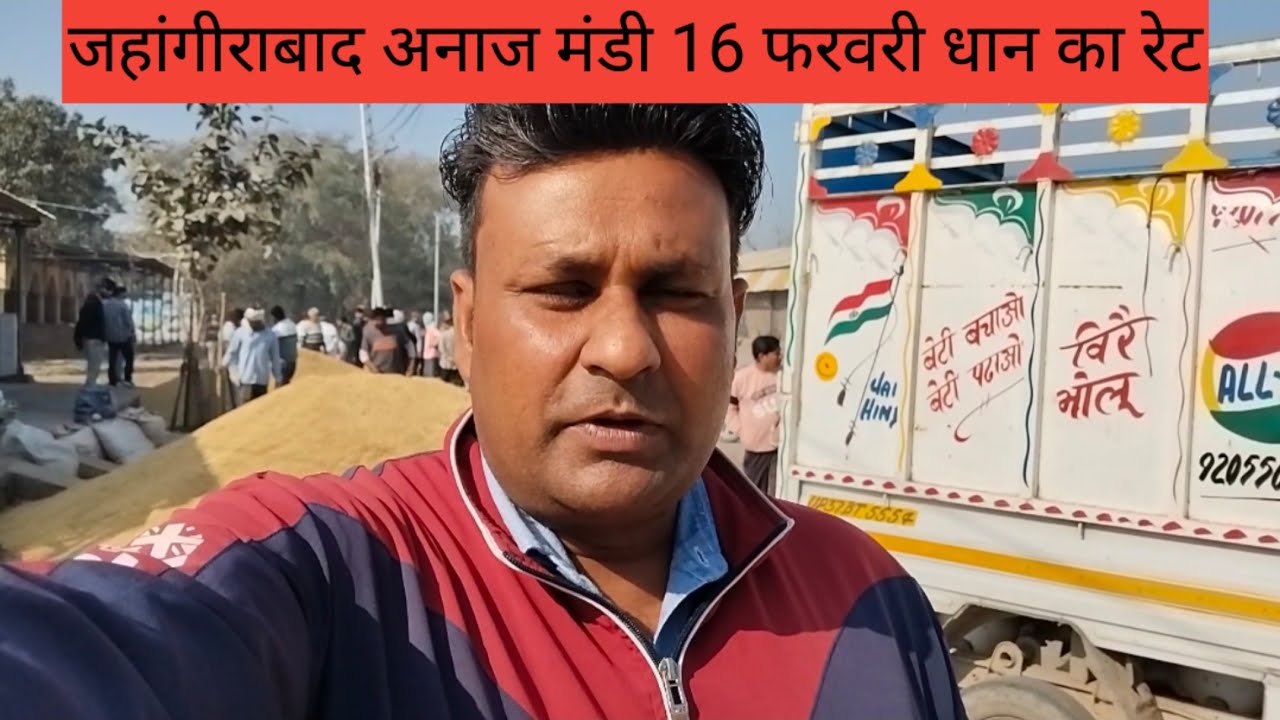 जहांगीराबाद अनाज मंडी ,16 फरवरी, दिन सोमवार धान का रेट// vikash vlogs tiger// village style vlogs 