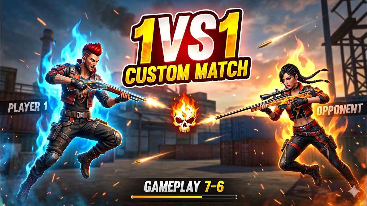 1v1 FREE FIRE CUSTOM CHALLENGE 😈 | NOOB VS PRO 🔥 WHO WILL WIN? #freefire