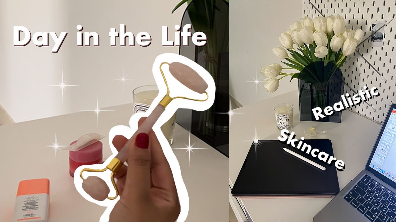 يوم واقعي في حياتي، روتين عنايتي ببشرتي | REALISTIC Day in the life | SKINCARE ROUTINE ✨