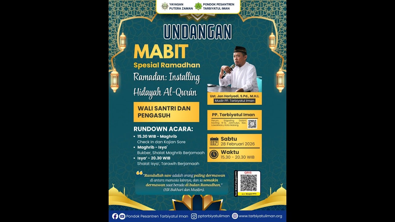 KAJIAN RUTIN RAMADHAN 1447 H - MABIT SPESIAL RAMADHAN - PONPES TARBIYATUL IMAN
