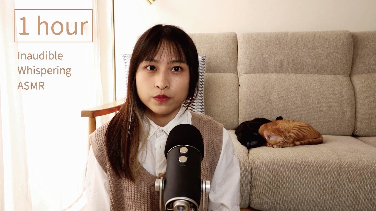 【1 Hour ASMR】喃喃自語/口腔音/唇音｜Mouth Sounds ASMR｜Inaudible Whispering/Mouth Sounds ASMR