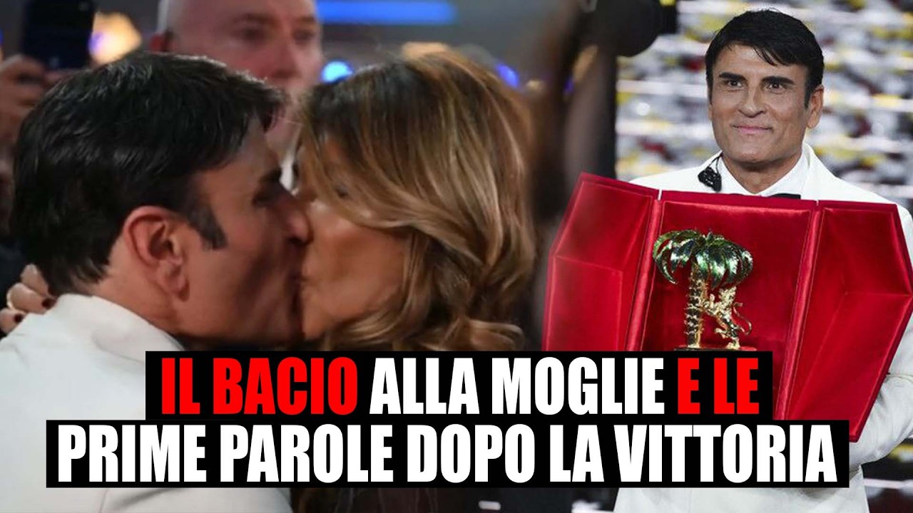 SAL DA VINCI BACIA LA MOGLIE SUL PALCO DOPO AVER VINTO SANREMO: LE PRIME PAROLE DOPO LA VITTORIA