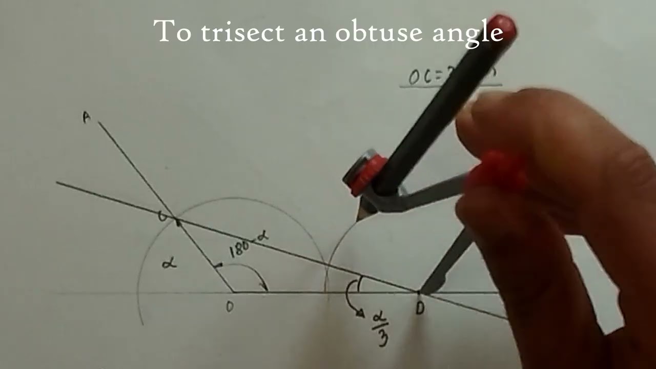 How to trisect an angle: Obtuse Angle??