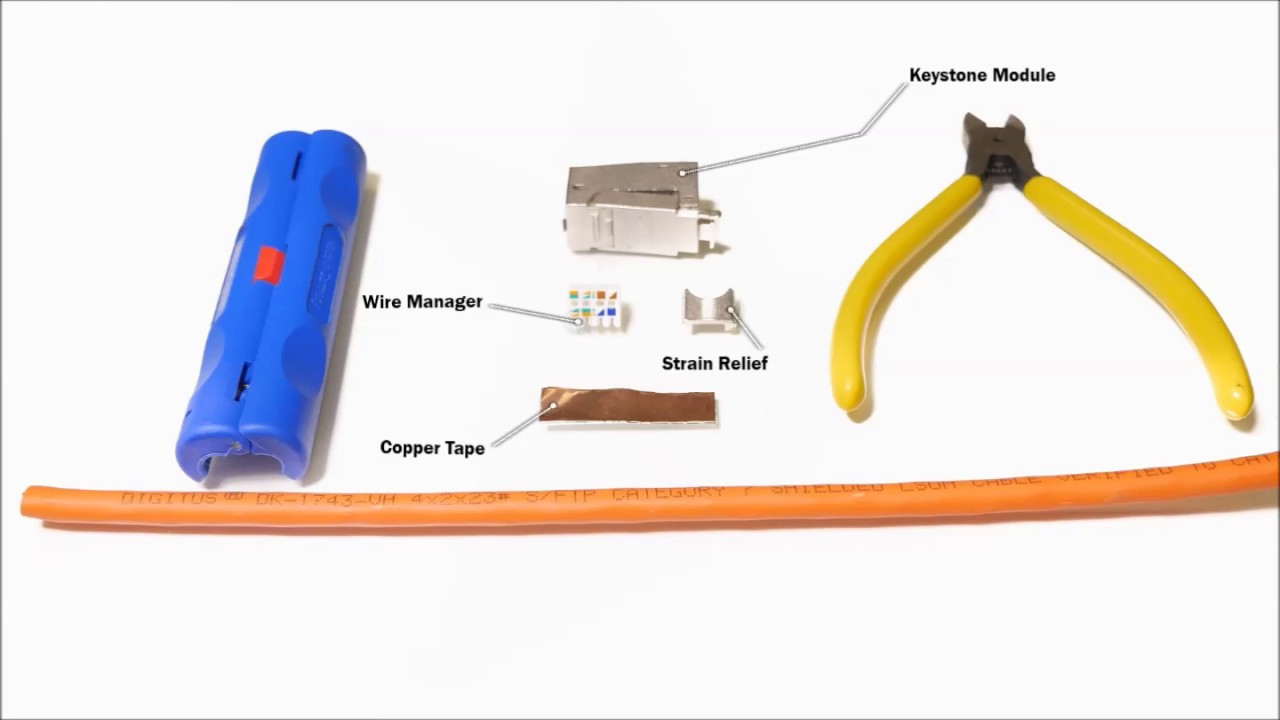 Digitus Cat6a modul szerel&eacute;se