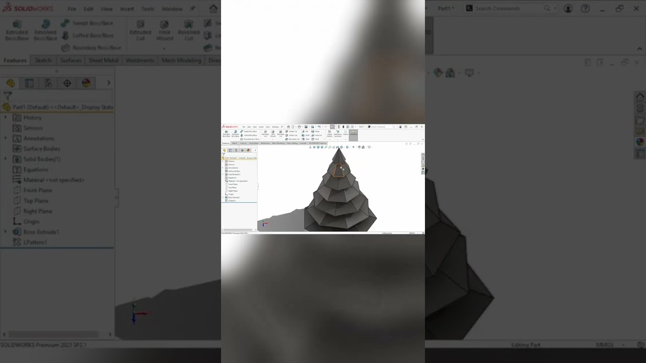 Modelling Festive 3D Printed Christmas Tree With SOLIDWORKS