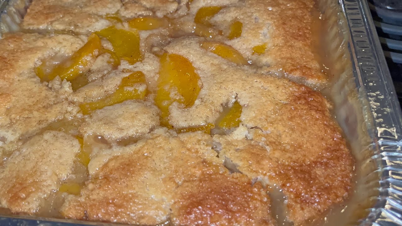 Peach Cobbler Recipe With Canned Peaches 🍑