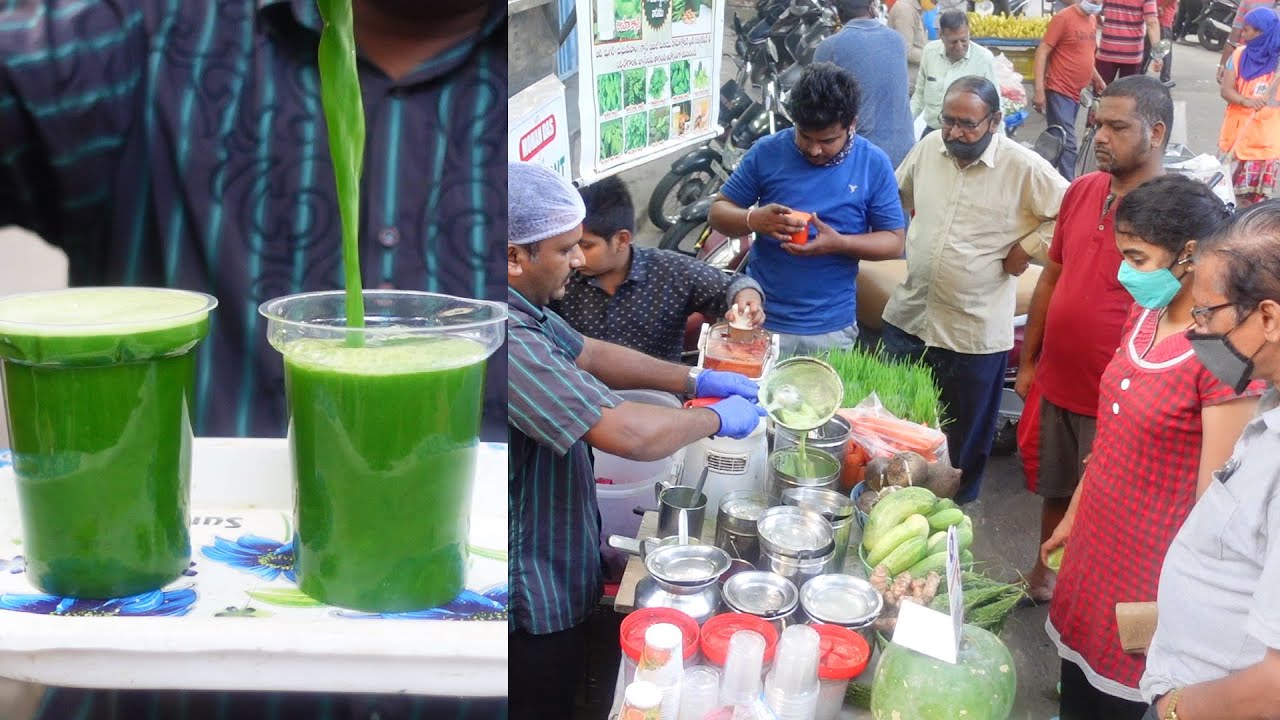 Amazing Health Juices in Hyderabad | Any Juice Just Rs.20 | Healthy and Tasty Juices Street Food