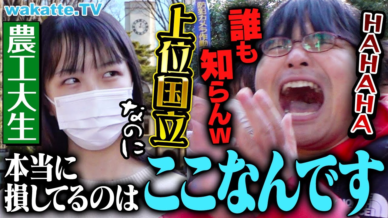 【東農大じゃねーよ！】東京農工大 ホントに知名度なさすぎて損してる説を検証！【wakatte TV】#1009
