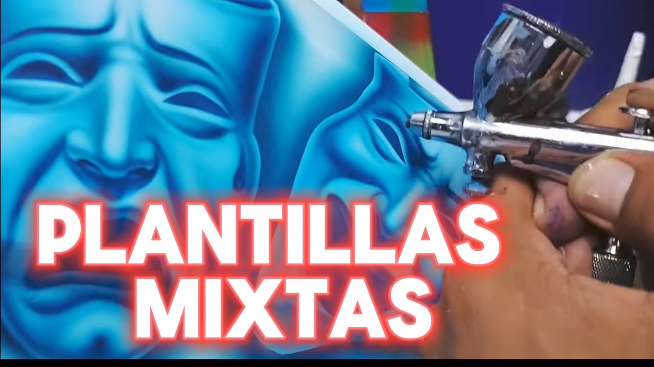 aerografia en piezas de moto plantillas mixtas