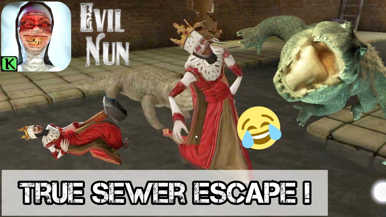 Evil Nun True escape full gameplay 🐊🔨😀