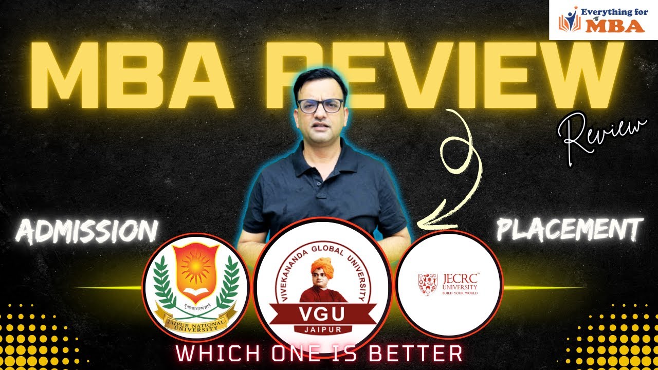 VGU VS JNU VS JECRC UNIVERSITY JAIPUR | MBA REVIEW 2025| FEES| PLACEMENTS | WHICH IS THE BEST