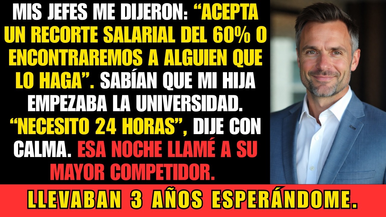Me bajó el sueldo 60%: “acéptalo o vete”. Hice una sola llamada y todo cambió