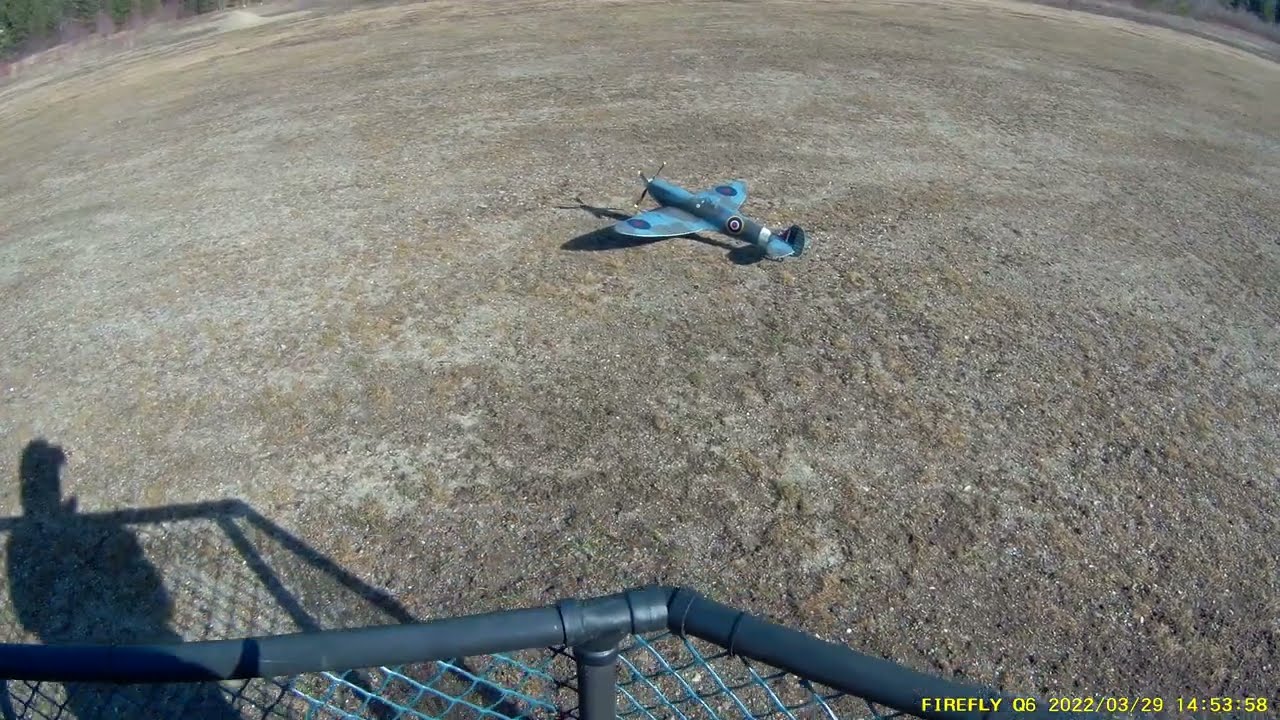 FLIGHTLINE SPITFIRE 1200mm grass take off and landing