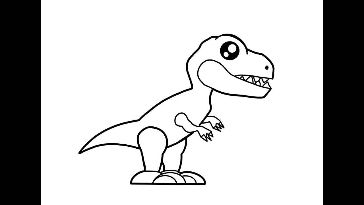 Zeichnen Lernen für Anfänger T-Rex Dino Tutorial für Anfänger Drawing T-Rex Step-by-Step