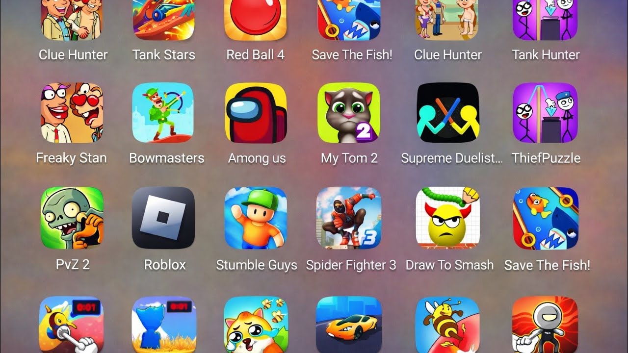 HIDE BALL, COUNT MASTER, TOM HERO, PUPPET BONE, RUSH EXTREME, FIND CHICKEN 🐔 