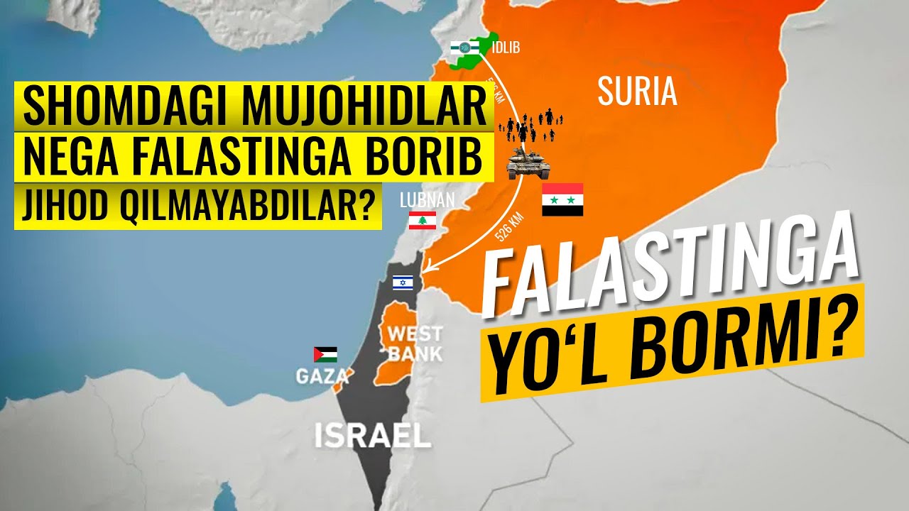 FALASTINGA YOʻL BORMI?  MUJOHIDLAR NEGA FALASTINGA BORIB JIHOD QILMAYAPDILAR? - ABU SALOH #falastin
