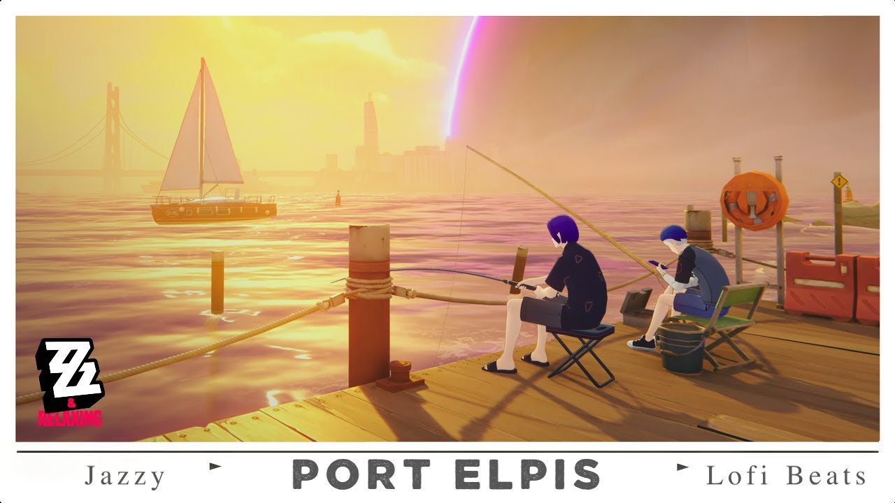 ZZZ & Relaxing - Evening at Port Elpis - Music to Study and Chill [4k]