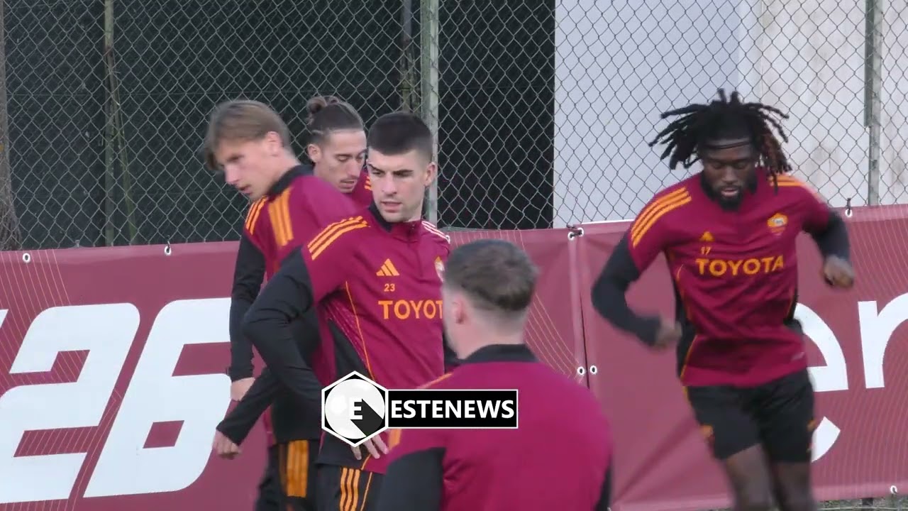 Roma- Midtjylland, l'allenamento completo della squadra di Gasperini
