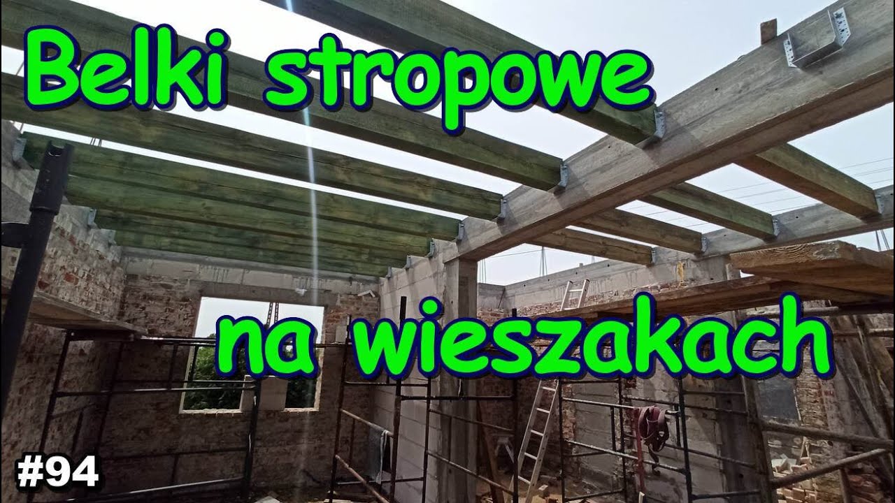 STROP DREWNIANY NA WIESZAKACH. Remont Starego Domu, Vlog z BUDOWY #94