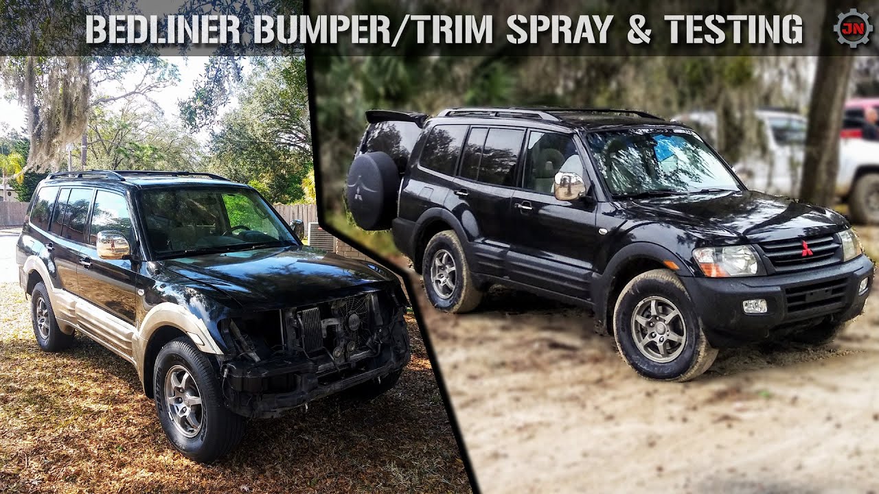 Bedliner Bumper/Trim spray & Offroad testing on the Montero