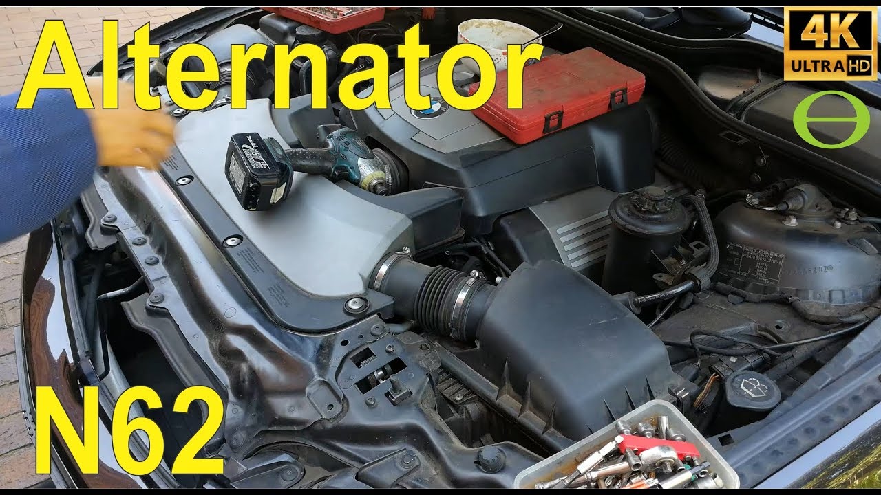 How to install a new alternator in an BMW 5, 7, X5 series N62 engine- step by step