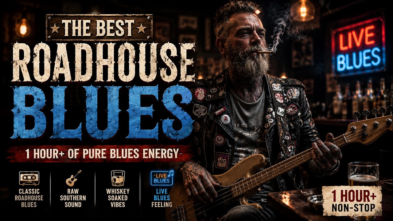 The BEST Roadhouse Blues | Southern Electric Blues, Whiskey Groove & Vintage Bar Mood
