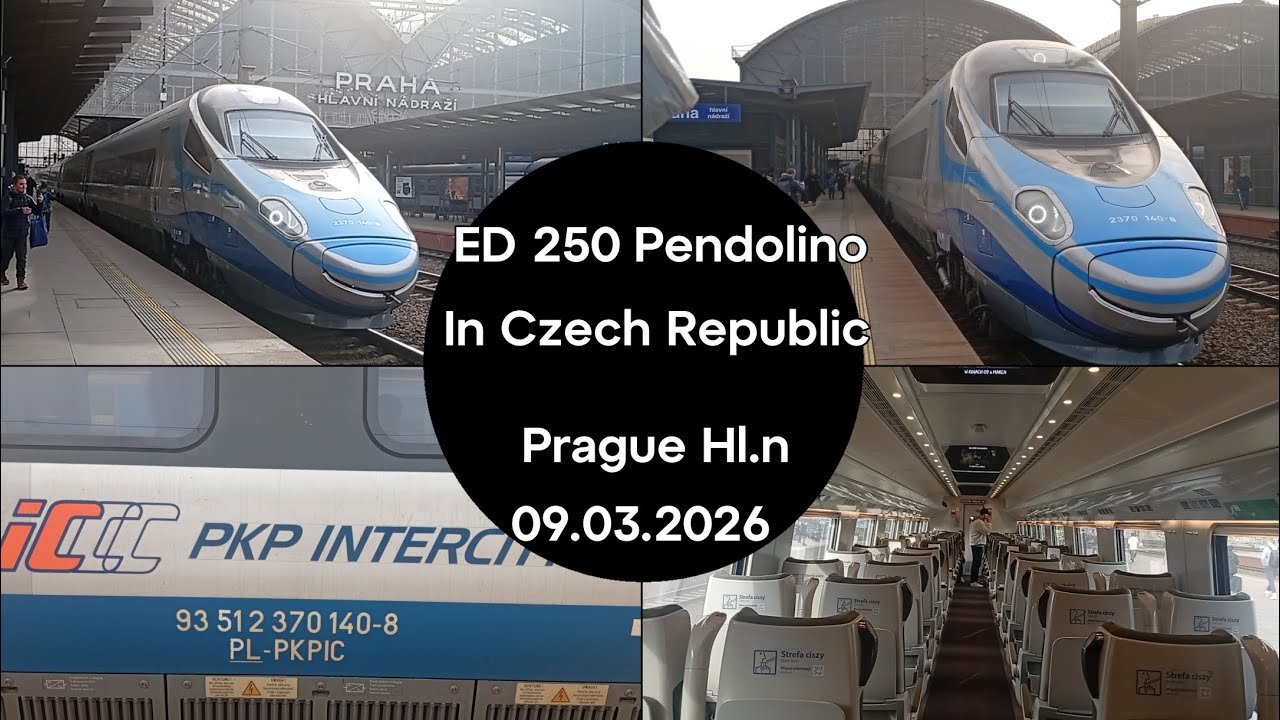 ED 250 Pendolino in Test  Czech Republic, Prague Hl.n 09.03.2026