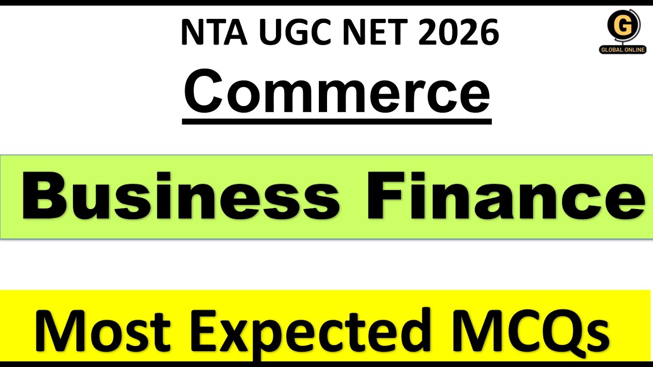 Most Expected MCQs on Business Finance For UGC NET 2026|Commerce|