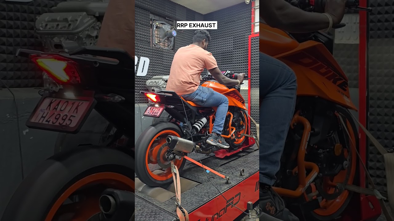 RRP Exhaust vs Stock | KTM Duke 390 gen3 #dyno #dynotuning #sound