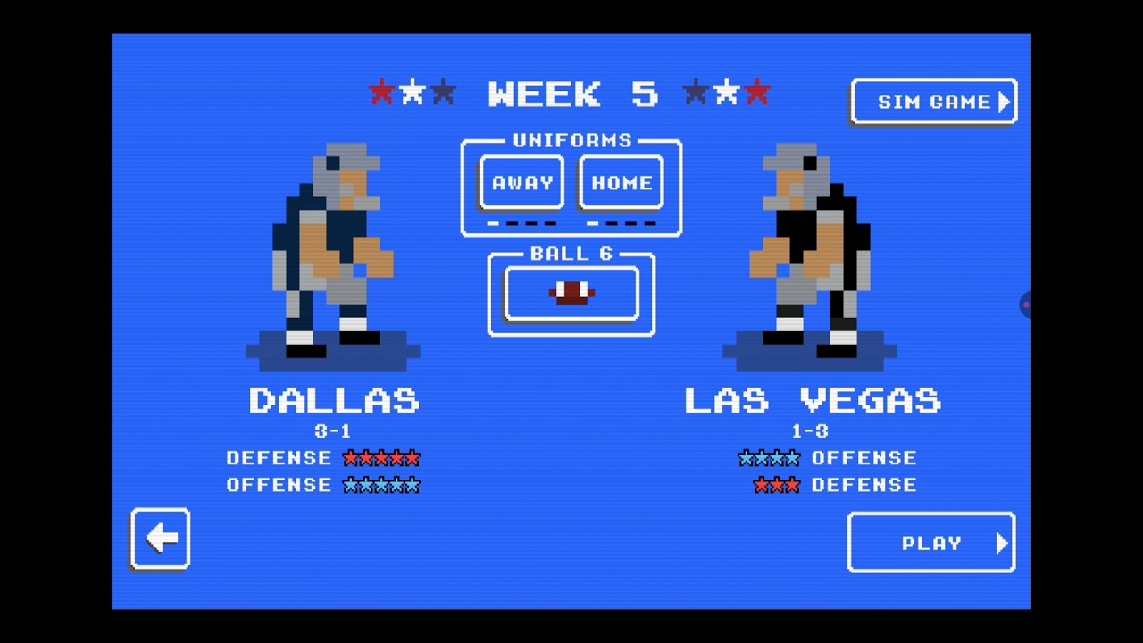 Retro Bowl Las Vegas vs Dallas EXTREME Difficulty | Interception Disaster & Blowout Loss