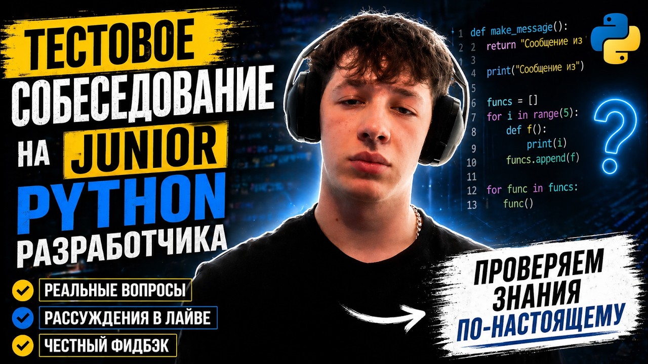 Публичное тестовое собеседование Георгия на роль Junior Python разработчика