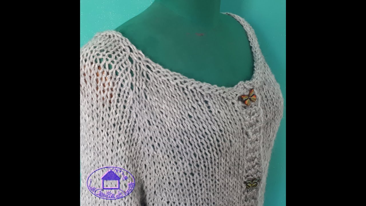 Cardigan Mineral Top Down ai ferri grossi 1 Parte
