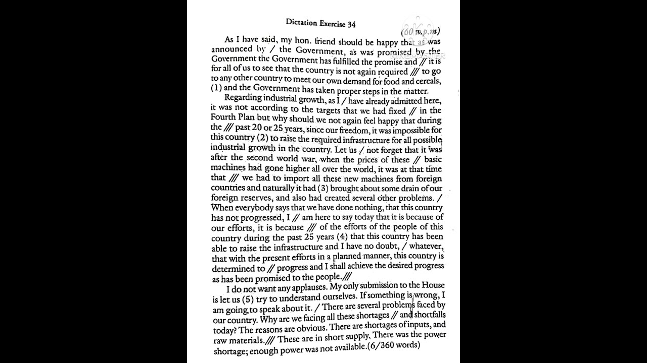 Speedography Exercise 34 Dictation ll DICTATION SPEED 70 WPM ll Speedeography Volume 1 ll