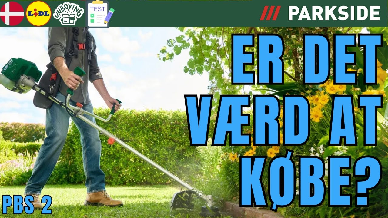 BENZINDREVET GRÆSTRIMMER Parkside PBS 2 E5 DANSK DANISH DANMARK LIDL