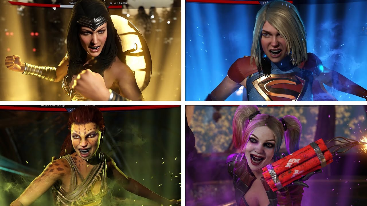 All Gril Super Moves - Injustice 2