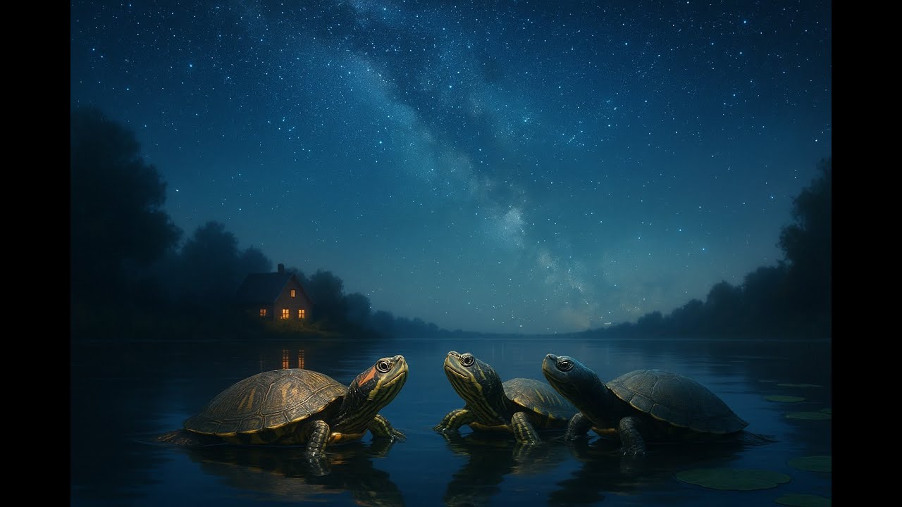 Gentle Water & Soft Ambient Music for Deep Sleep | Live Night Pond (Portrait)