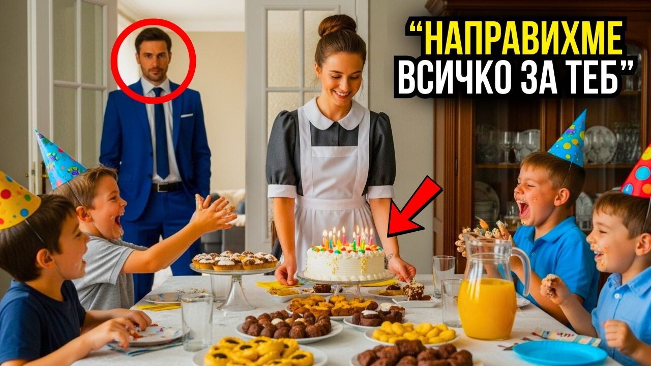 Милионерът беше тъжен, защото всички забравиха рождения му ден, докато не видя чистачката...