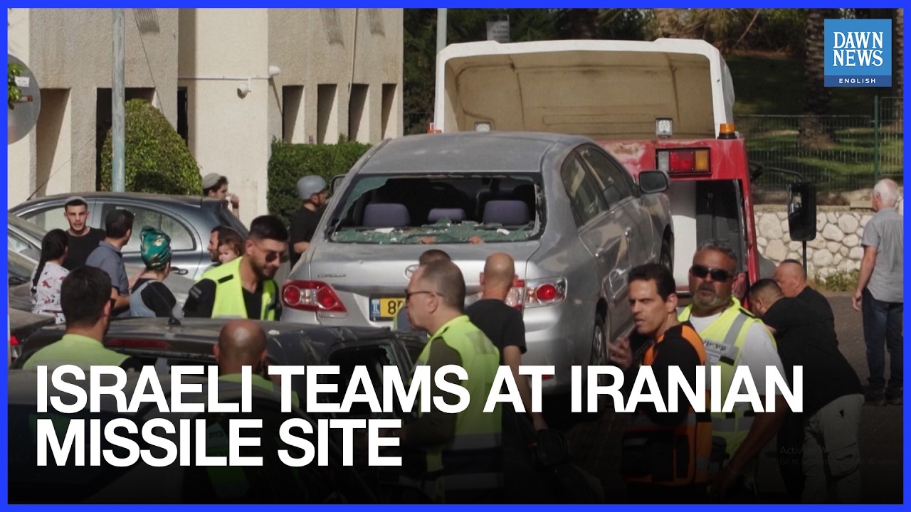 Israeli Security and Rescue Teams Respond at Site of Iranian Missile Attack | Dawn News English