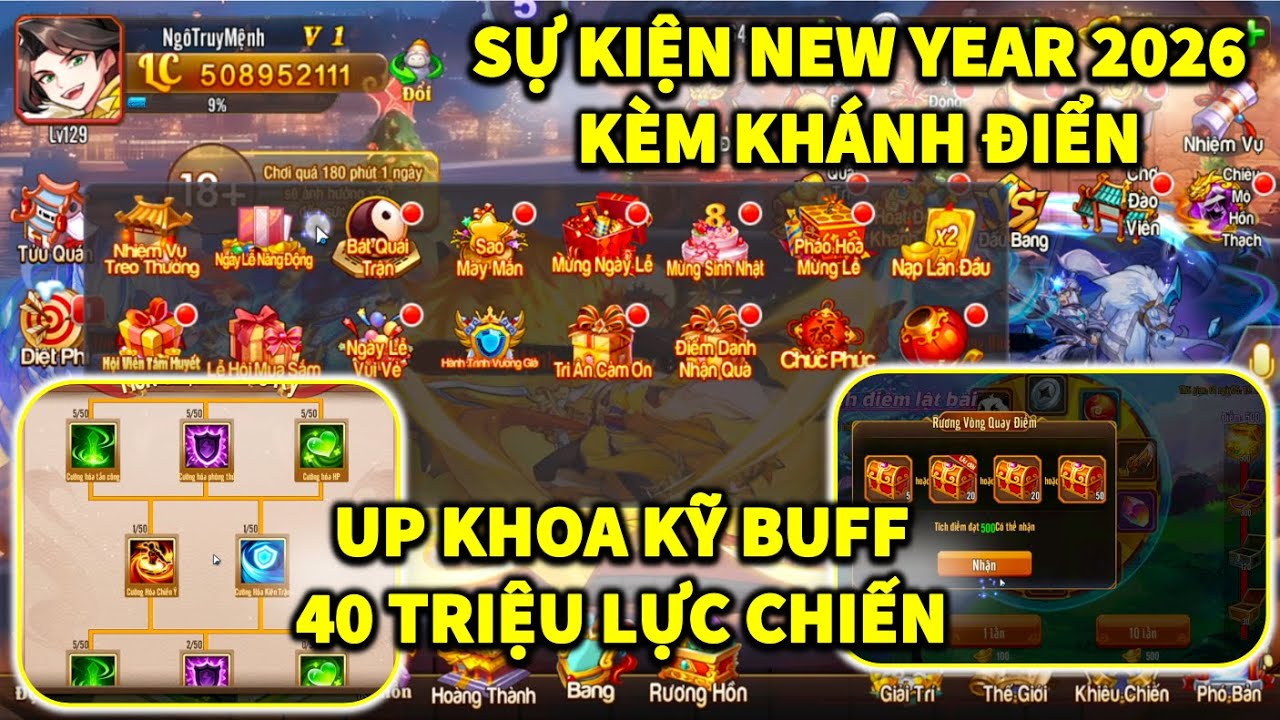 OMG3Q S868 NG&Agrave;Y 135 FULL SỰ KIỆN NEW YEAR 2026 QU&Aacute; NGON C&Ugrave;NG KH&Aacute;NH ĐIỂN! UP KHOA KỸ BUFF LỰC CHIẾN!