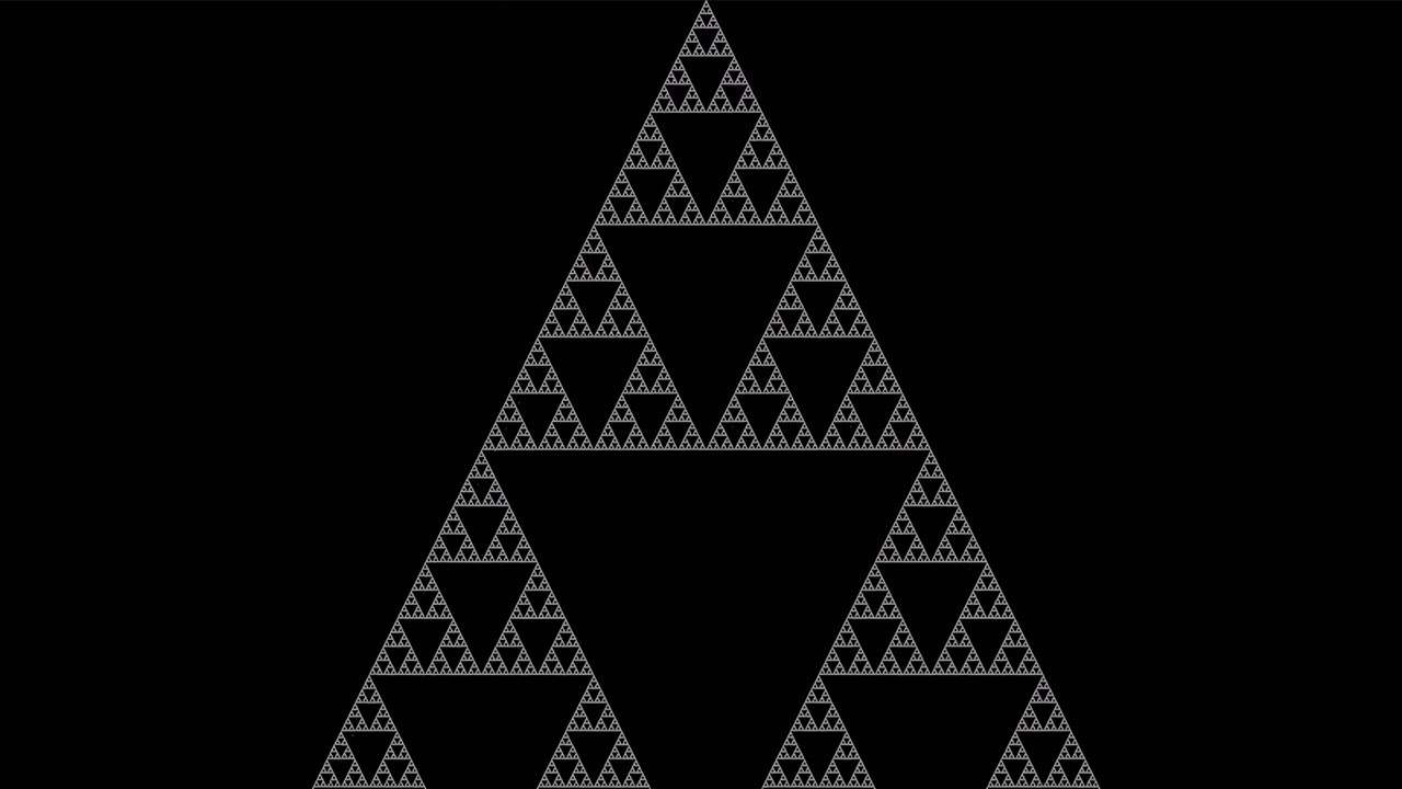 Sierpiński Triangle Zoom Loop (Fractal Triangle)