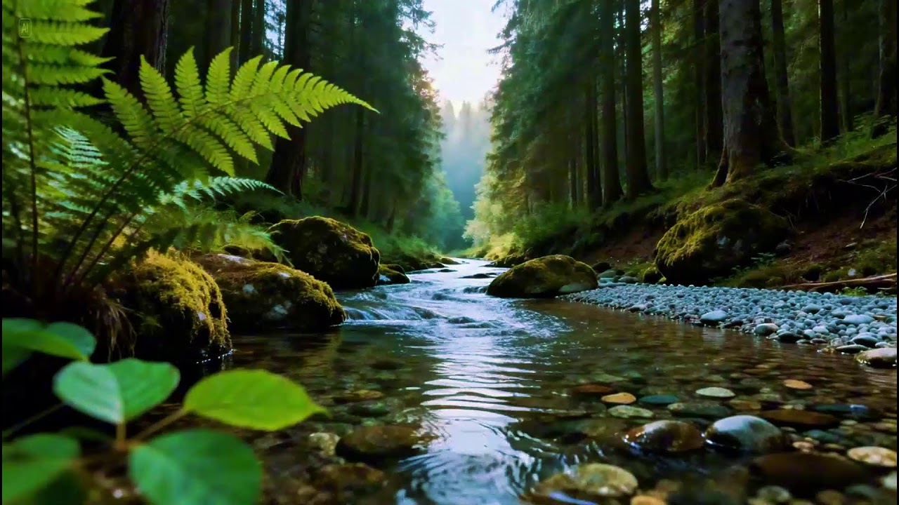 Relaxing Forest Sounds | Relaxing River Water Sounds | Peaceful Birds Chirping Ambience