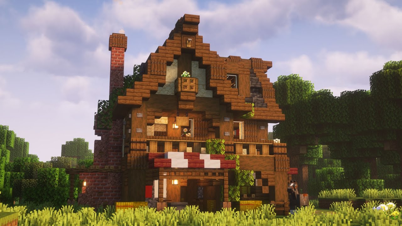 Minecraft: Как построить средневековую таверну 🍺 | Руководство по строительству