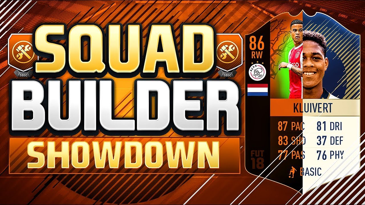 FIFA 18 SQUAD BUILDER SHOWDOWN!!! THE KLUIVERTS!!! Patrick And Justin Kluivert Squad Duel
