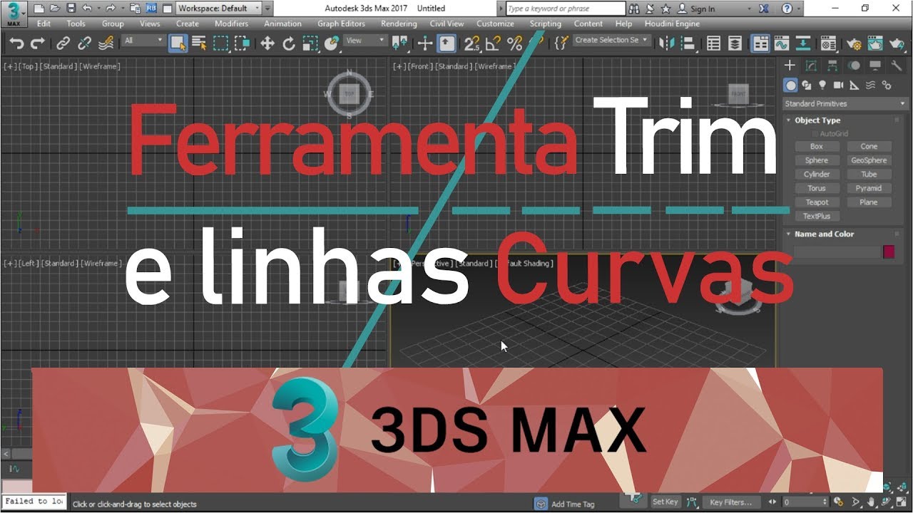 Trim no 3ds Max e criação de linhas curvas