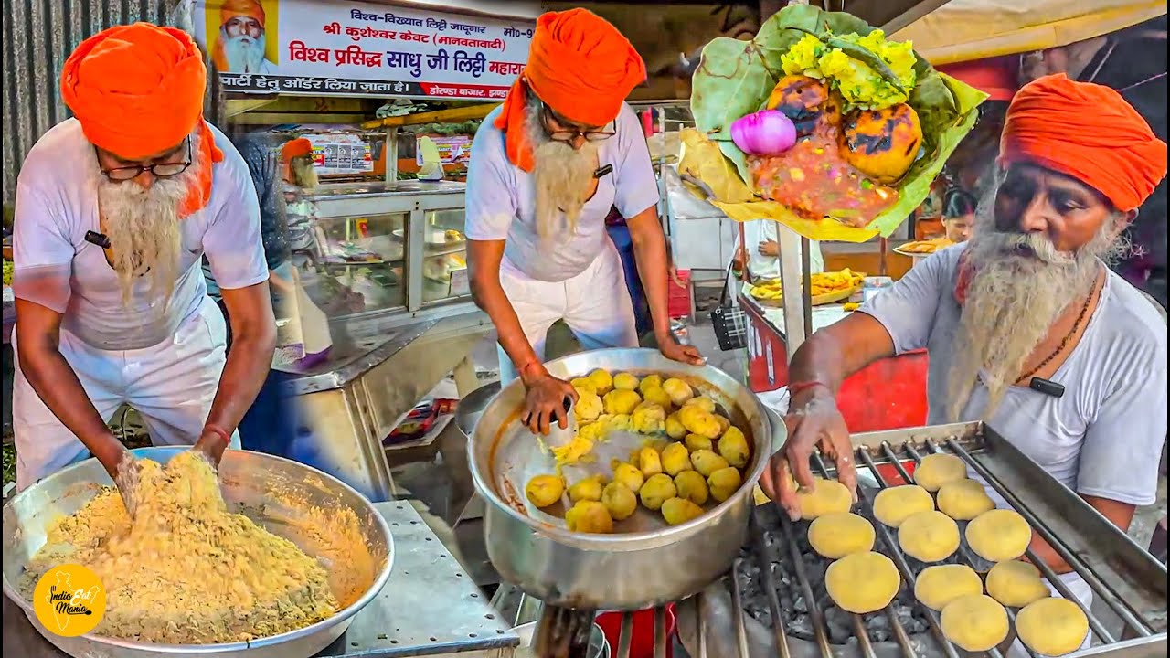 5 Star Wali Baba Ji Ki Jharkhandi Desi Ghee Litti Chokha In Ranchi l Ranchi Street Food