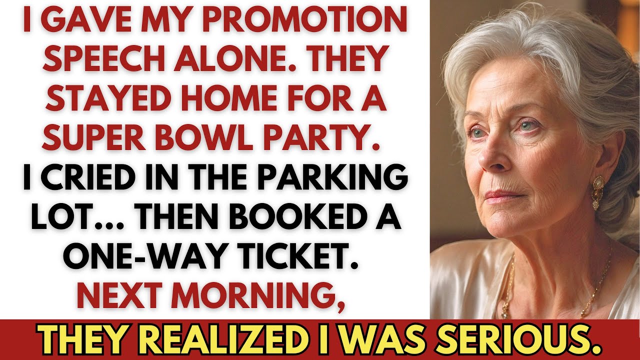My son & DIL skipped my promotion—threw a Super Bowl party. I booked a one-way ticket.