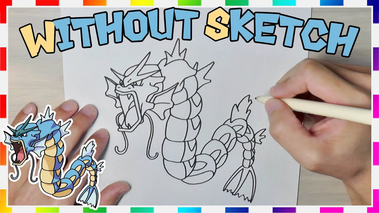 How to draw Pokemon | Gyarados | easy drawing step by step